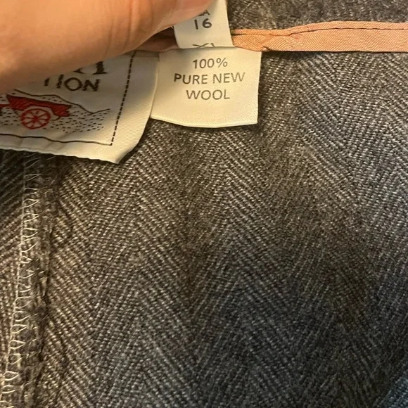 Vintage Avoca Ireland XL High Rise Classic Fall Crop Preppy 100% Wool Pants - Picture 10 of 10